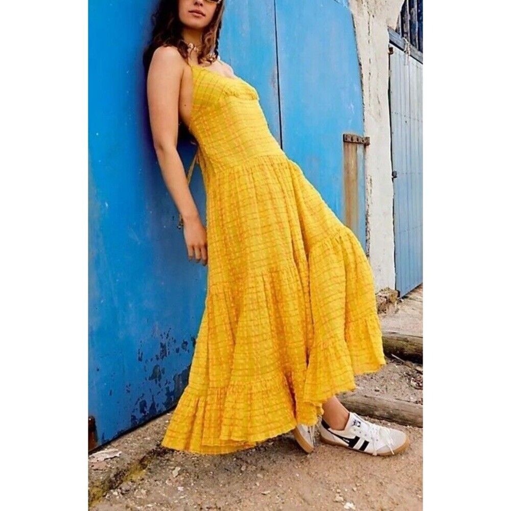Free People Marigold Maxi Dress Size S Small Cotton NWOT